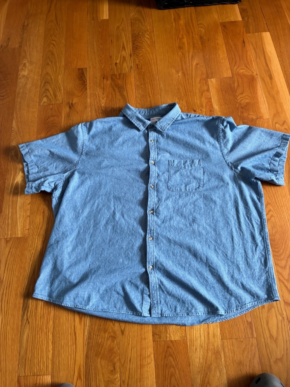 Old Navy Blue Short-Sleeve Button-Down Shirt
